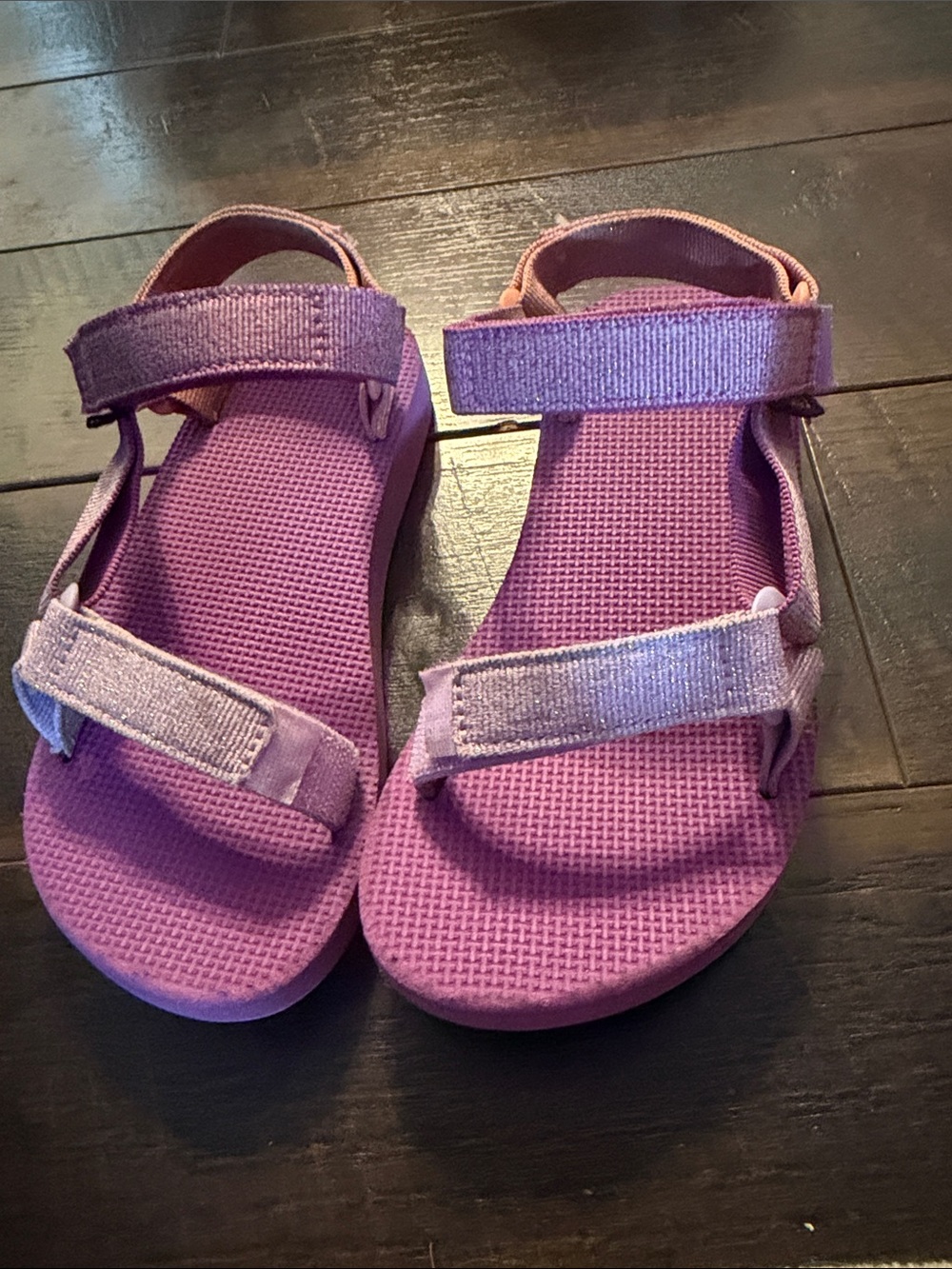 Teva Kids Purple Hook-and-Loop Sandals